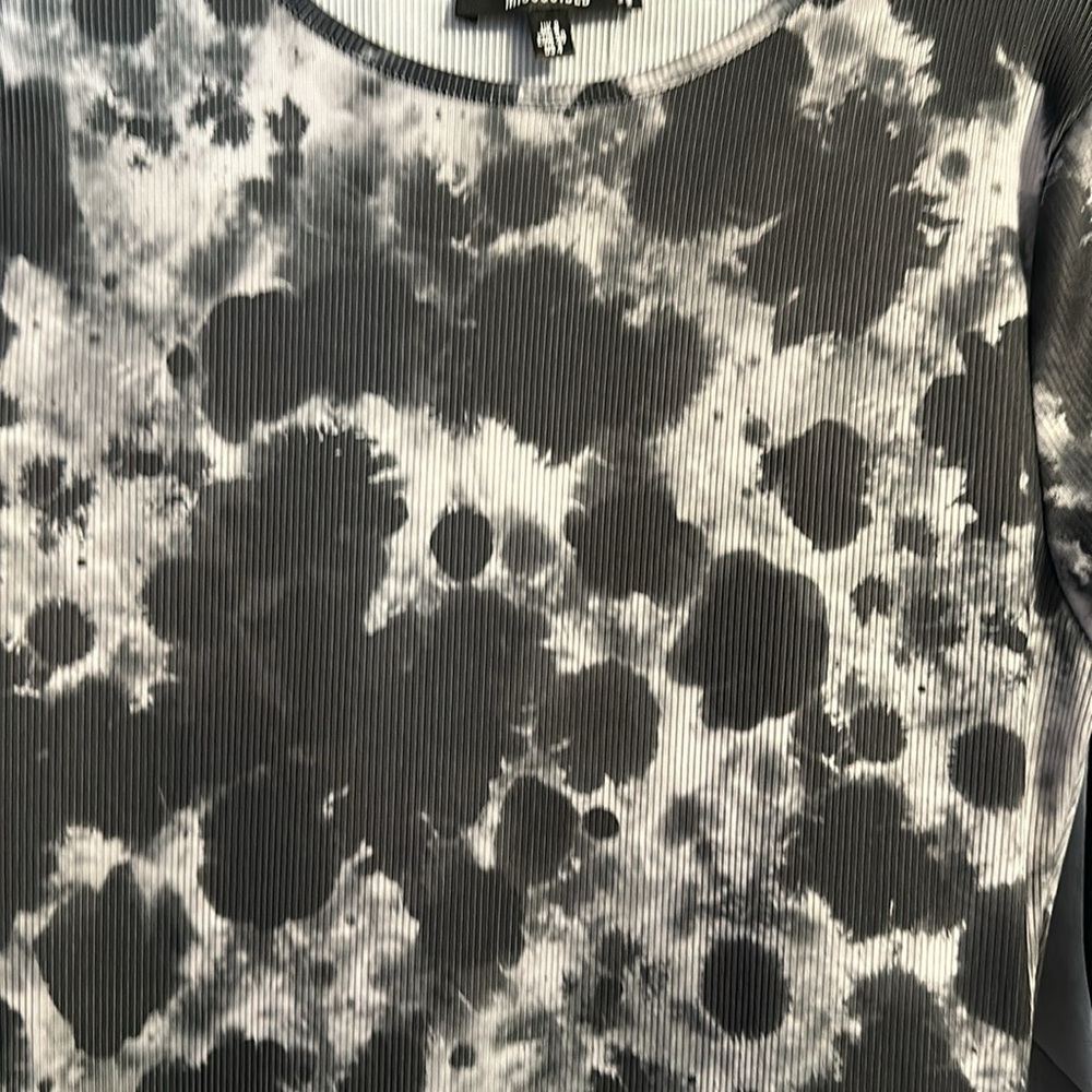 Missguided tie-dye style pencil long sleeve dress small/4 - Picture 4 of 5